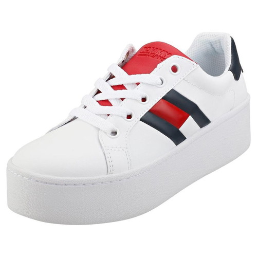 Tommy Hilfiger platform sneakers used, white size 38