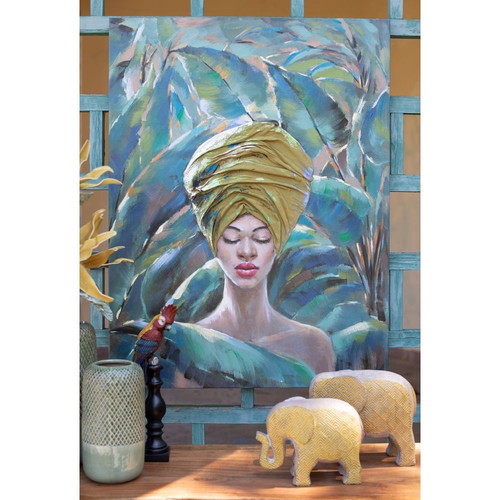 Canvas painting colorful wooden new 76x100xH3.5cm