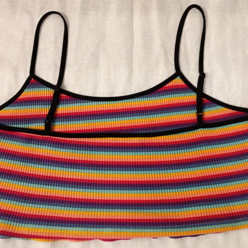 Plus size crop top Shein used, multicolor, size 4XL