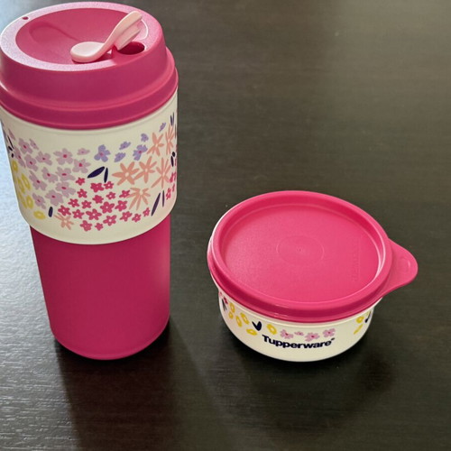 Tupperware set with thermal cup and small container new
