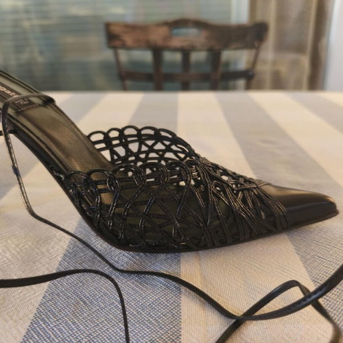 Bagatt black slingback heels used, size 40, genuine leather