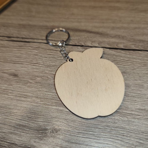 Wooden Keychain Best Teacher Ever new, apple shape
