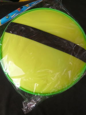 Plastic racket with suction ball new