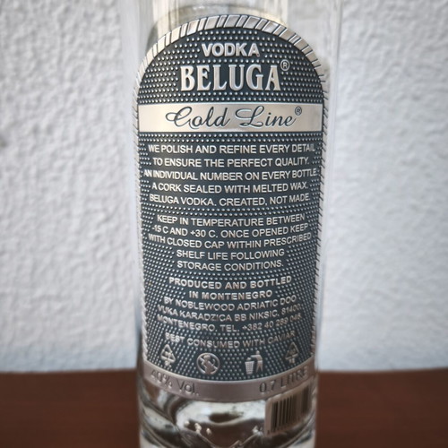 Beluga Gold Line vodka set of 3 with luxury case and opener, like new