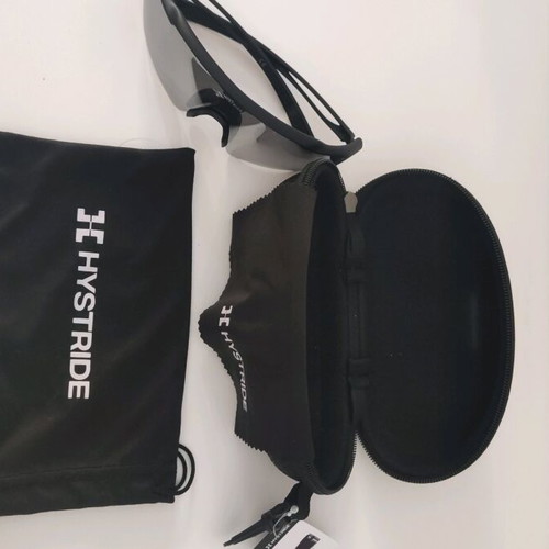 Hystride sunglasses like new, sports black frame with mirrored lenses