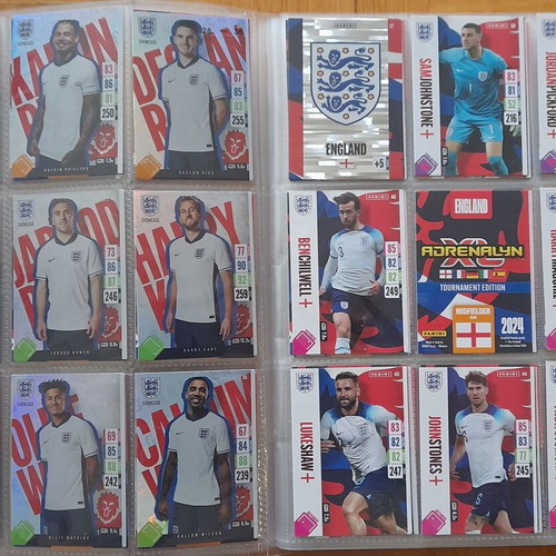 England 2024 Tournament Edition Adrenalyn XL album with 278/297 cards like new