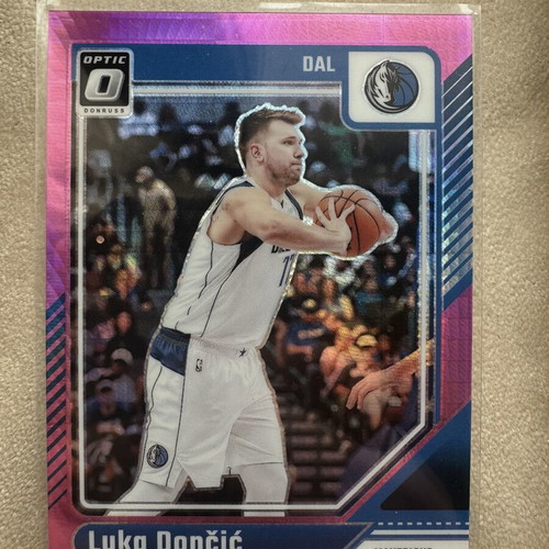 Luka Doncic Dallas Mavericks 2024-25 Donruss Optic NBA Pink Hyper Parallel card new