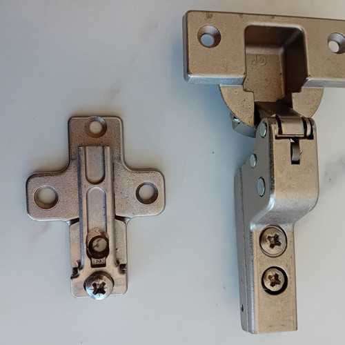 Cabinet Hinges with Knee, Austrian, Stainless Steel, Pack of 40, New