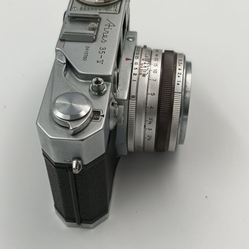 Aires 35-V Rangefinder 35mm Film Camera used with Coral 45mm f/1.8 Lens