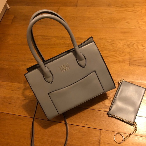 VQF Polo Line gray women's shoulder and crossbody bag like new