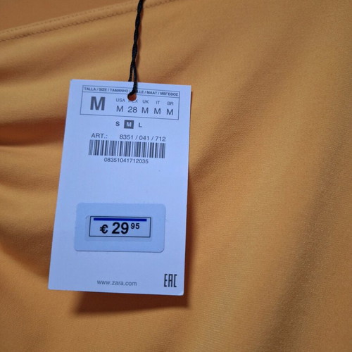 ZARA women's blouse top new, yellow, size M