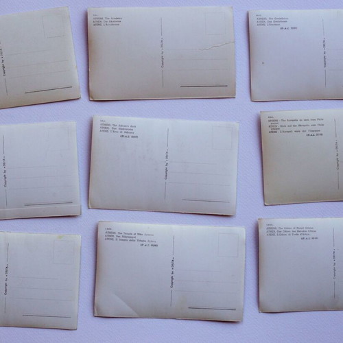 Lot of 22 postcards like new, Athens 1950s, DELTA publisher
