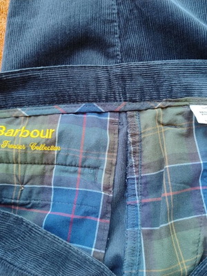 Barbour corduroy pants XL used, dark gray