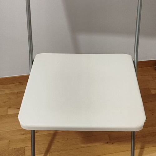 IKEA Jeff folding chairs set of two, like new, white plastic seat