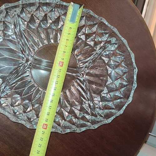 Vintage crystal platters for nuts like new