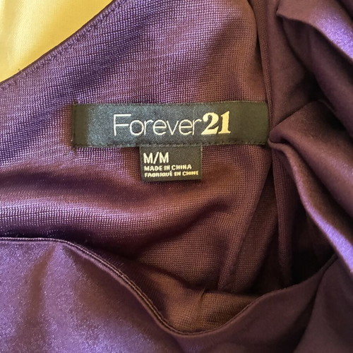 Forever 21 Y2K Purple One Shoulder Ruffle Bubble Dress Size M Like New