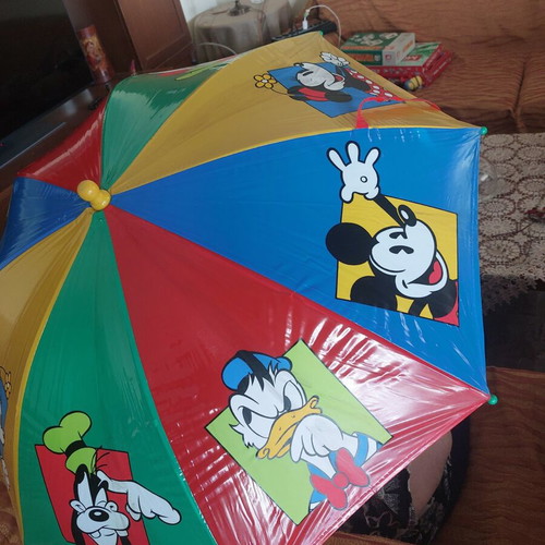 Vintage Disneyland Children's Umbrella with Mickey Mouse Handle like new
