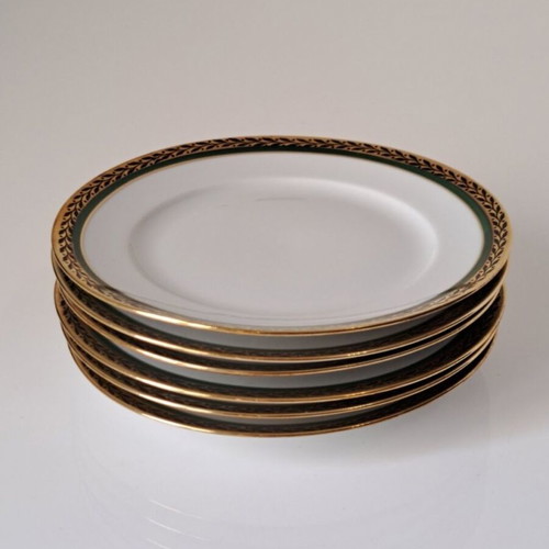 Jaeger serving plate set 6 pcs Ø15cm Bavaria Germany vintage porcelain