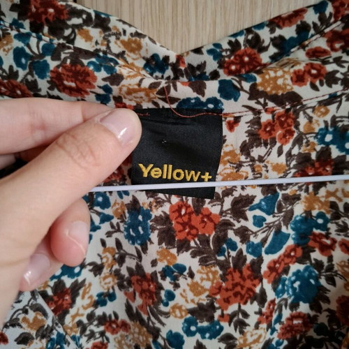 Floral women's shirt Yellow+ like new, one size multicolor