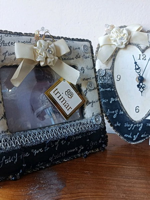 Trimar photo frame and wall clock set new