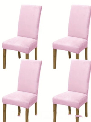 Chair cover new, pack of 4, pink