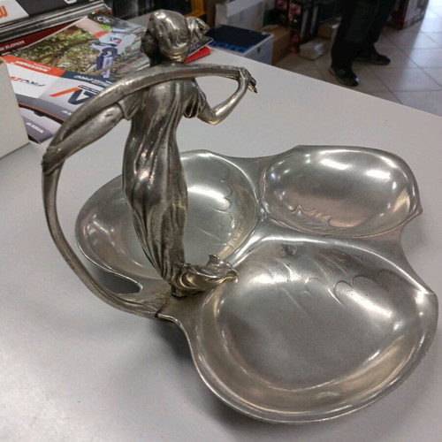 Tin platter new, tabletop bowl for nuts