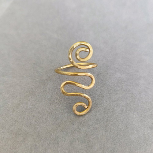 Gold ring handmade like new from brass