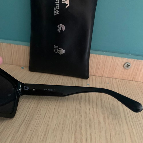 Off White sunglasses black unisex used with case