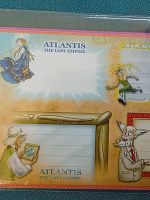 Vintage Disney Atlantis School Labels Pack of 3 Sheets by TBZ Cards