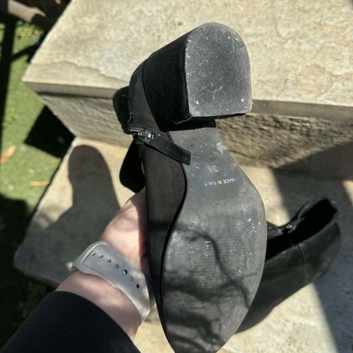 Prima suede black ankle boots used, size 38, 5 cm heel