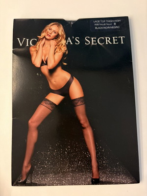 Καλτσοδέτες Victoria's Secret δαντελένιες πάνω από το γόνατο καινούργιες, μαύρες