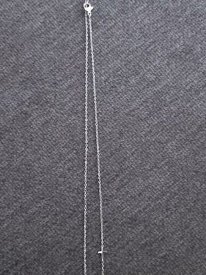 Olive necklace with eye and cross like new, silver