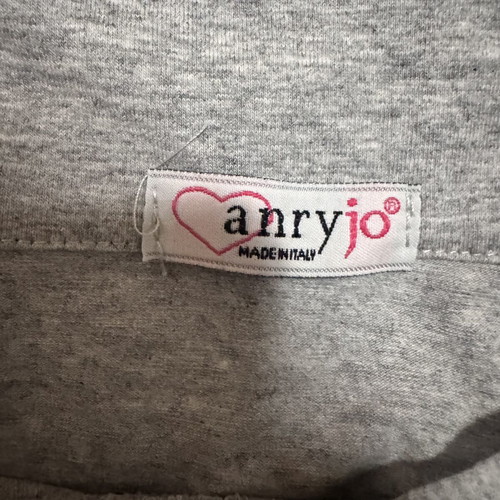Longsleeve V-Cut Shirt used, size XS, gray with studs