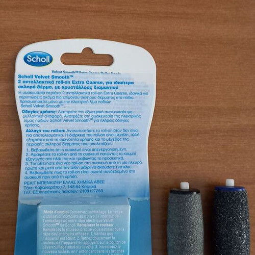 Scholl electric foot file Velvet Soft like new with 2 extra coarse roll-on refills