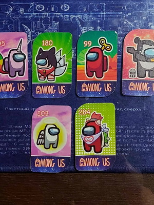 Among Us caps used, pack of 6 metal