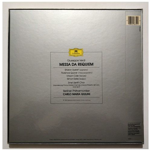 Verdi Requiem Box Set 2 Vinyl LPs new, classical music