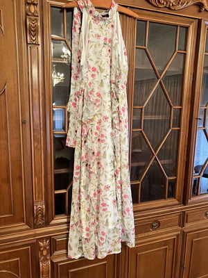 Floral καλοκαιρινό φόρεμα καινούργιο με ετικέτες, νούμερο XL 42 14