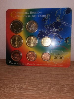Spanish official blister euro set 2000 used