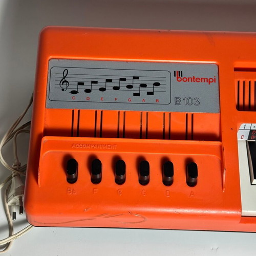 Vintage Bontempi B103 electric organ used, retro Italian design
