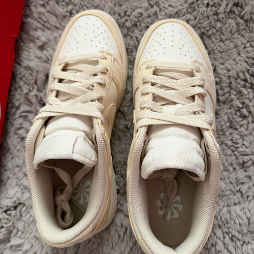 Nike Dunk Low new beige athletic shoes size 40.5