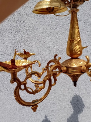 Vintage metal ceiling light used, heavy