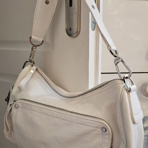 Longchamp shoulder bag used, white