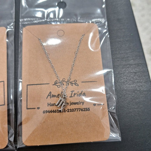 Stainless steel zodiac necklaces new in gold and silver colors