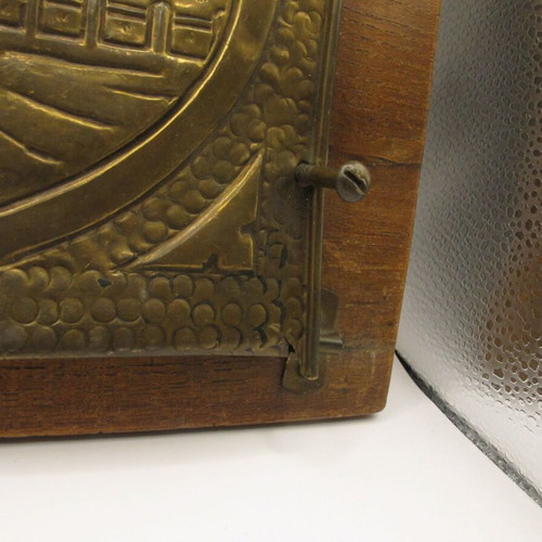 Vintage wall decoration brass and wood like new