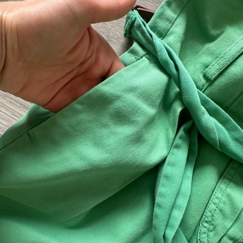 Attrattivo women set green like new, cotton trousers and blouse