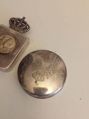 Silver 925 royal bomboniere King Konstantinos and Anna Maria 1964 and Juan Carlos and Sofia 1962