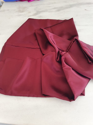 Satin fabric grenadine deep color 2 meters length 110 width new
