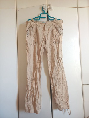 Lynne beige cotton pants, size M