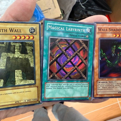 Κάρτες YU-GI-OH Labyrinth Wall, Magical Labyrinth, Wall Shadow μεταχειρισμένες