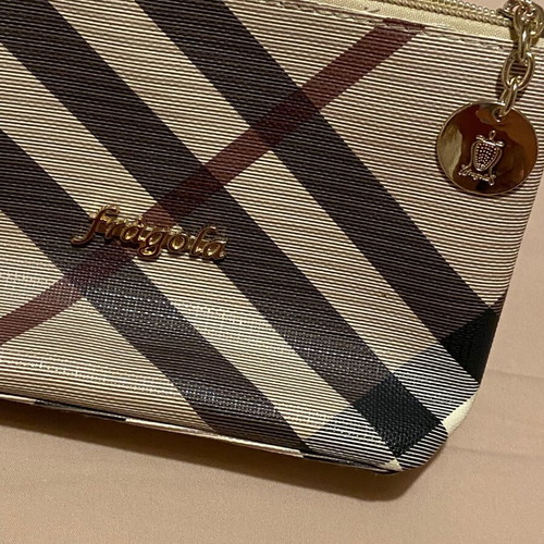 Fragola small toiletry bag with removable strap, beige and brown